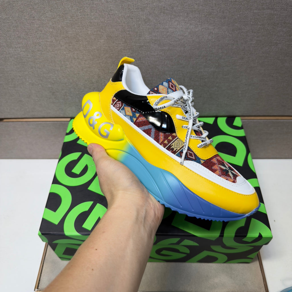Dolce & Gabbana DG Couple's Multi-Material Casual Sneakers 3 Colors