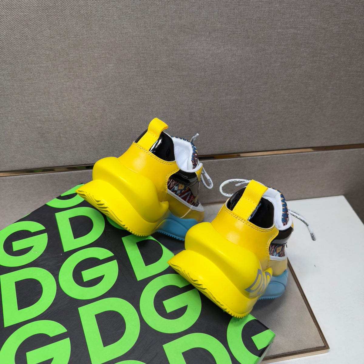 Dolce & Gabbana DG Couple's Multi-Material Casual Sneakers 3 Colors