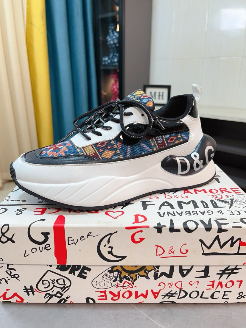 Dolce & Gabbana DG Men's Top-Grain Calfskin Casual Sneakers