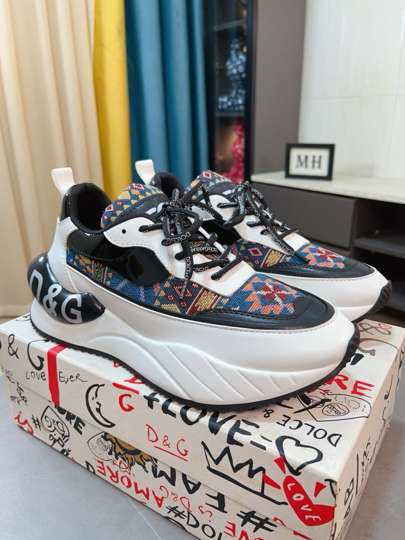 Dolce & Gabbana DG Men's Top-Grain Calfskin Casual Sneakers