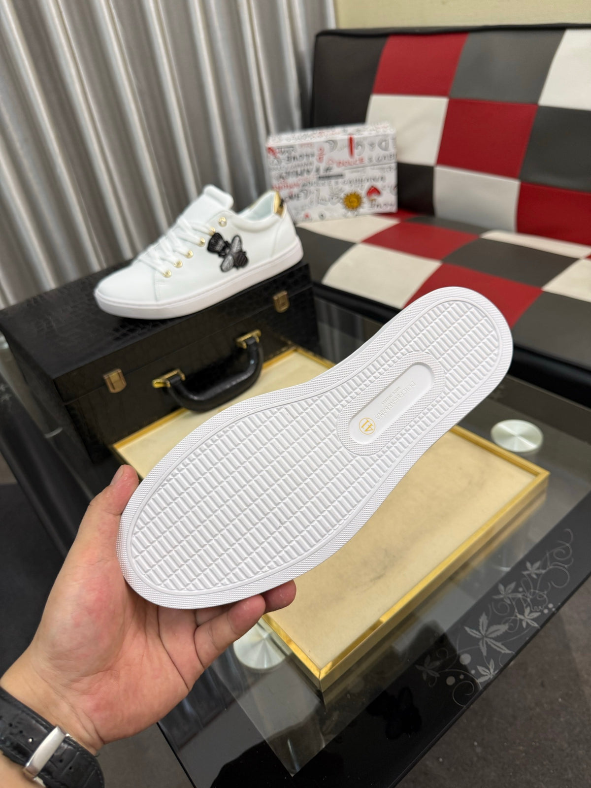 Dolce & Gabbana DG Silk Calfskin & Nubuck Casual Sneakers