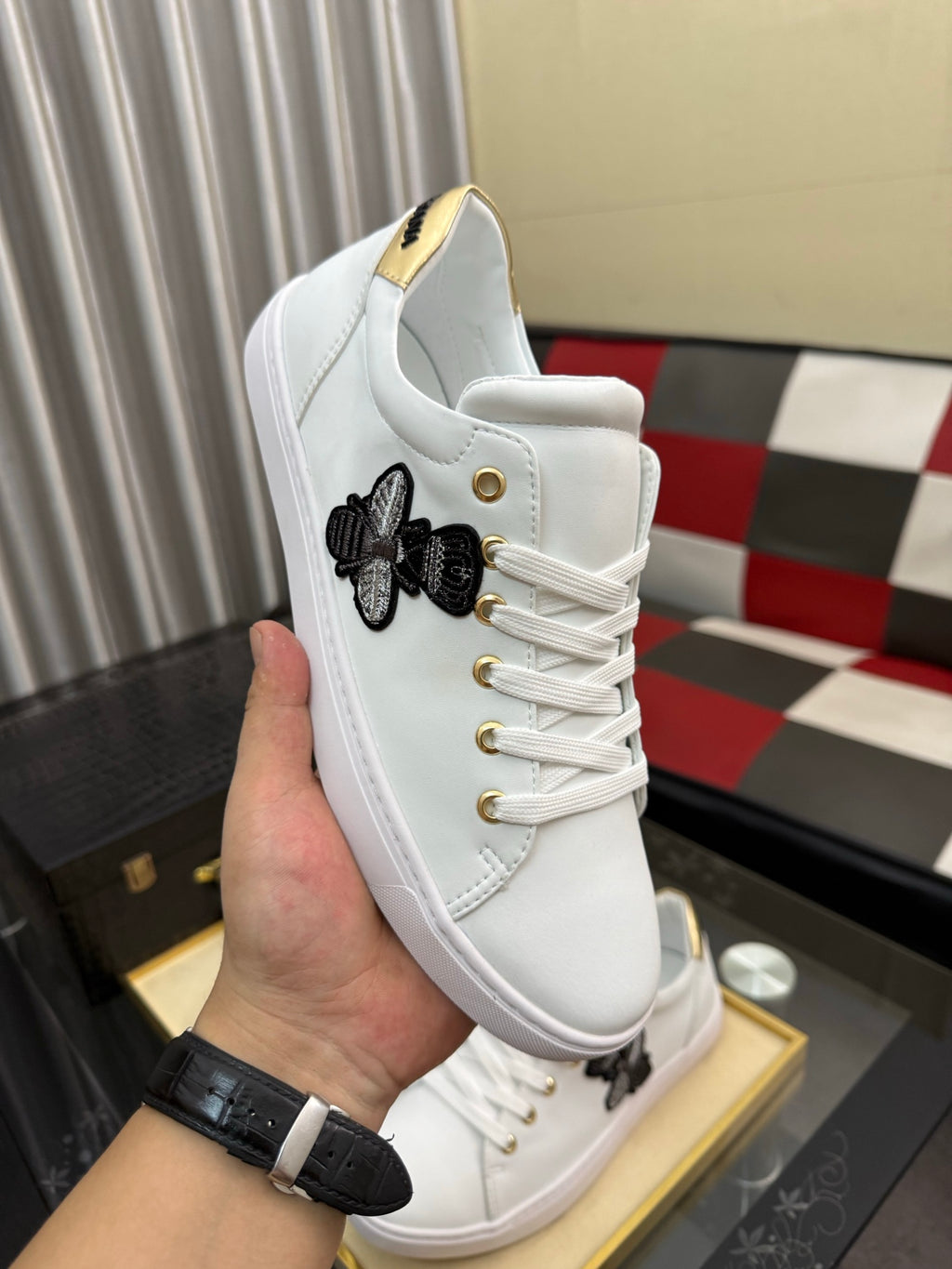 Dolce & Gabbana DG Silk Calfskin & Nubuck Casual Sneakers