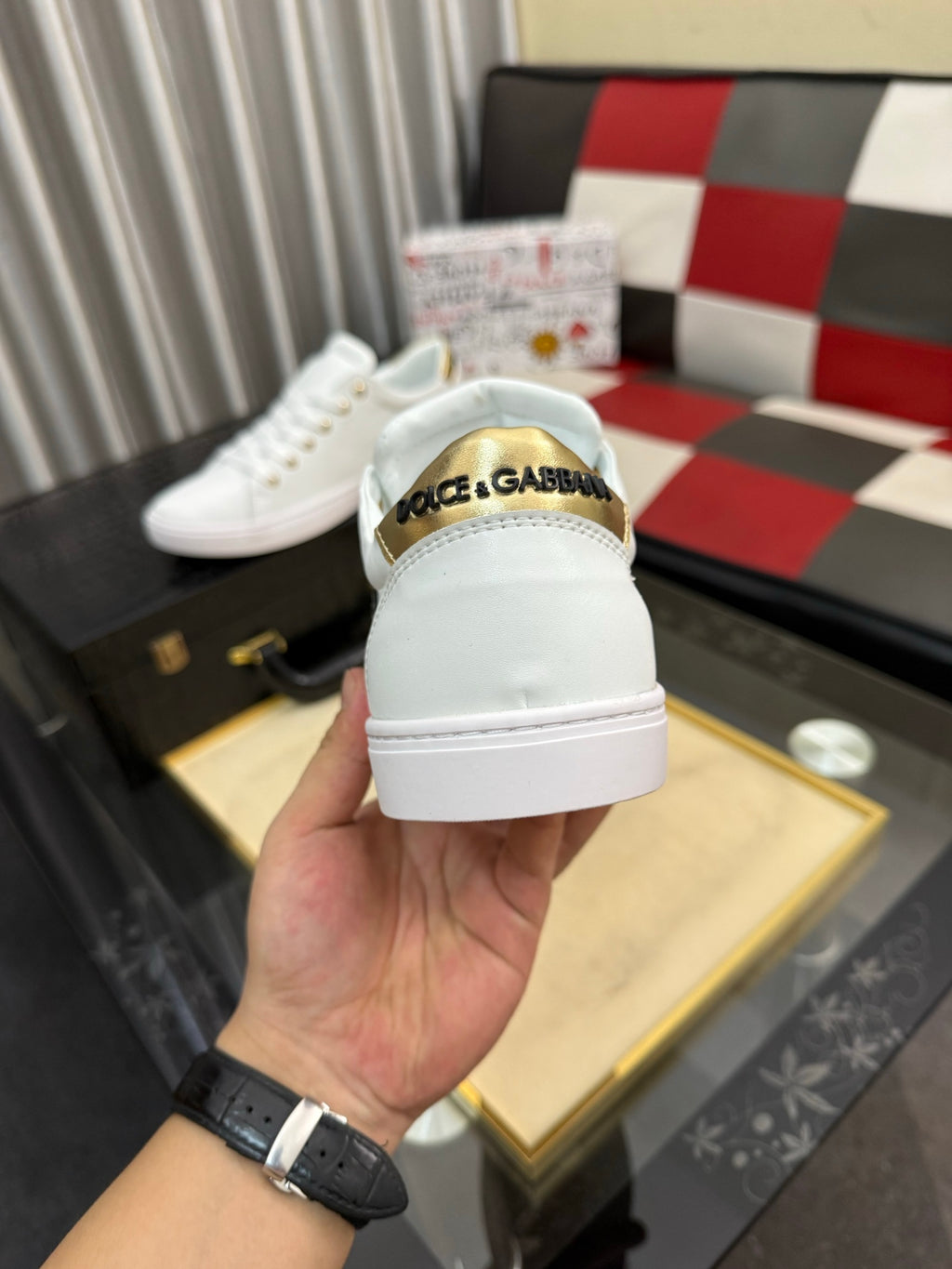 Dolce & Gabbana DG Silk Calfskin & Nubuck Casual Sneakers