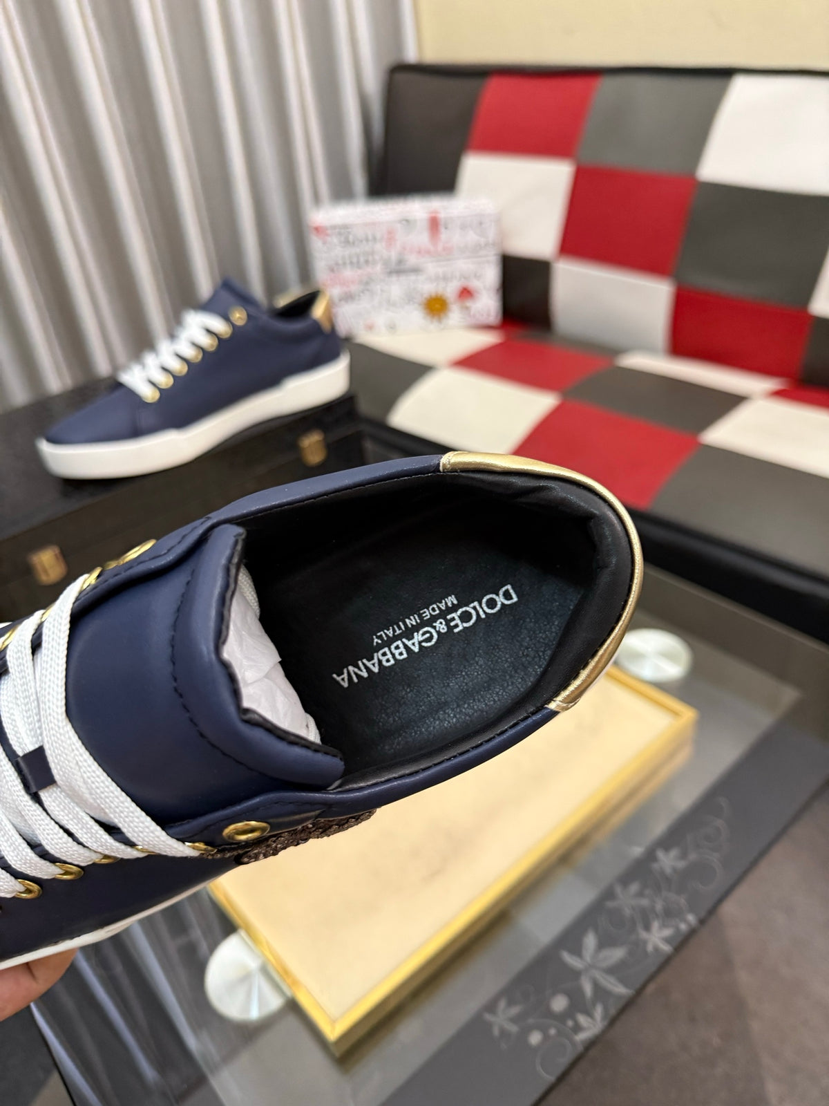 Dolce & Gabbana DG Silk Calfskin & Nubuck Casual Sneakers