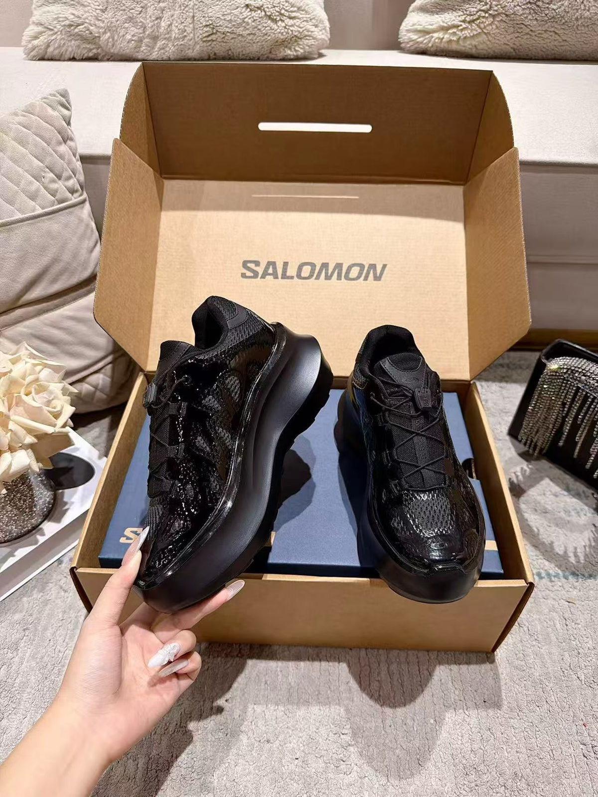 Salomon x CDG Chunky Mesh Sneakers for Women