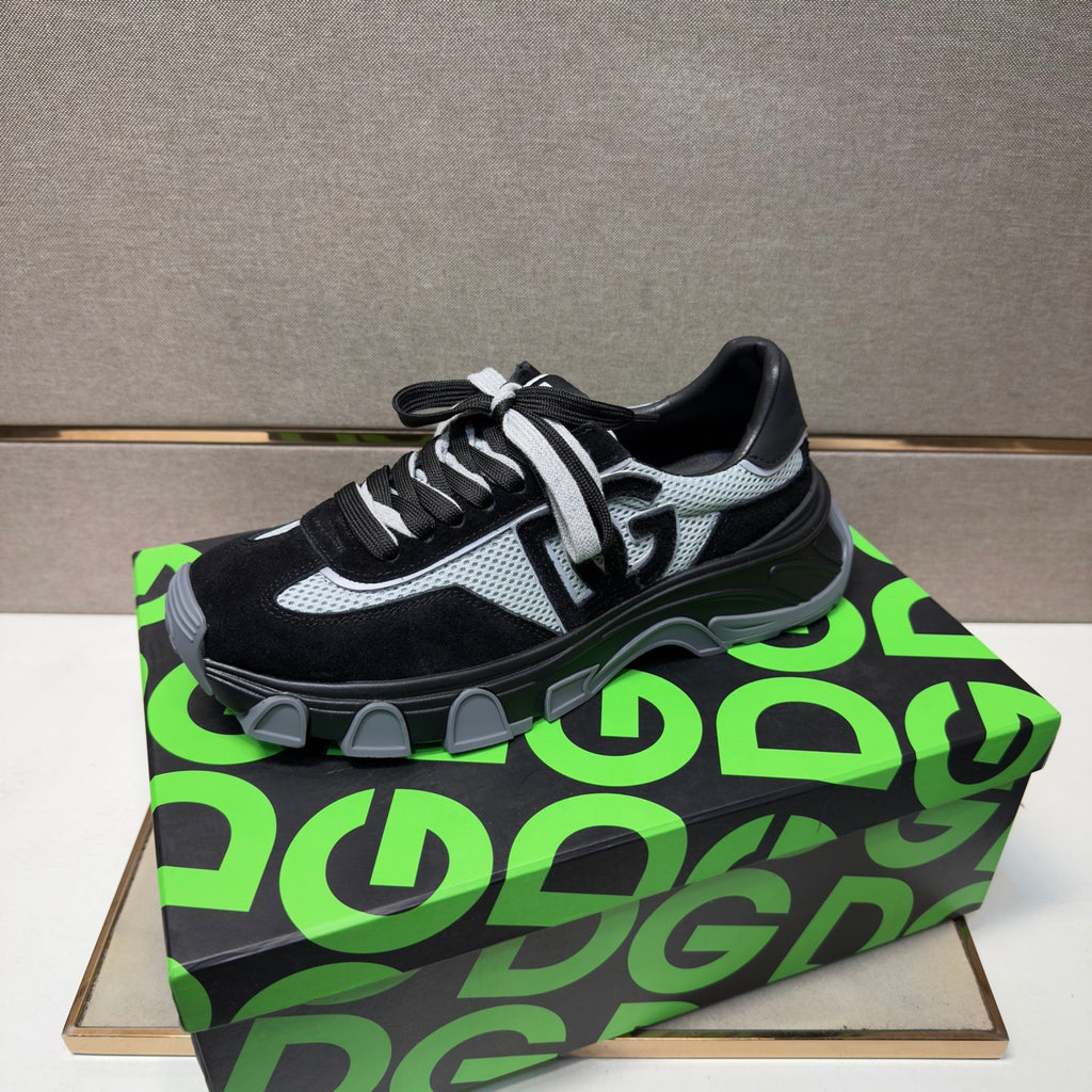 Dolce & Gabbana DG Men's Multi-Material Casual Sneakers Multi-Color