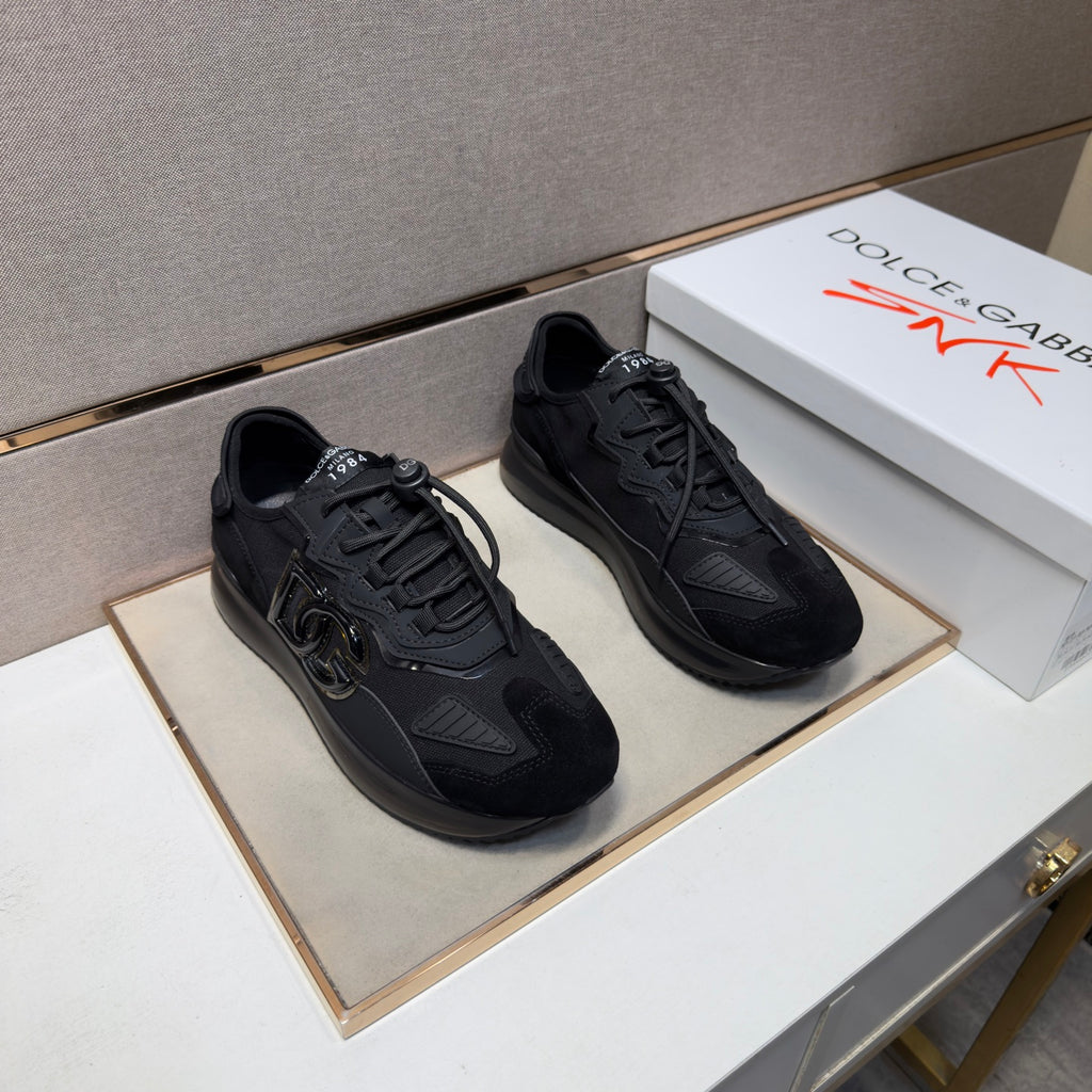 Dolce & Gabbana DG Couple's Multi-Material Casual Sneakers Multi-Color