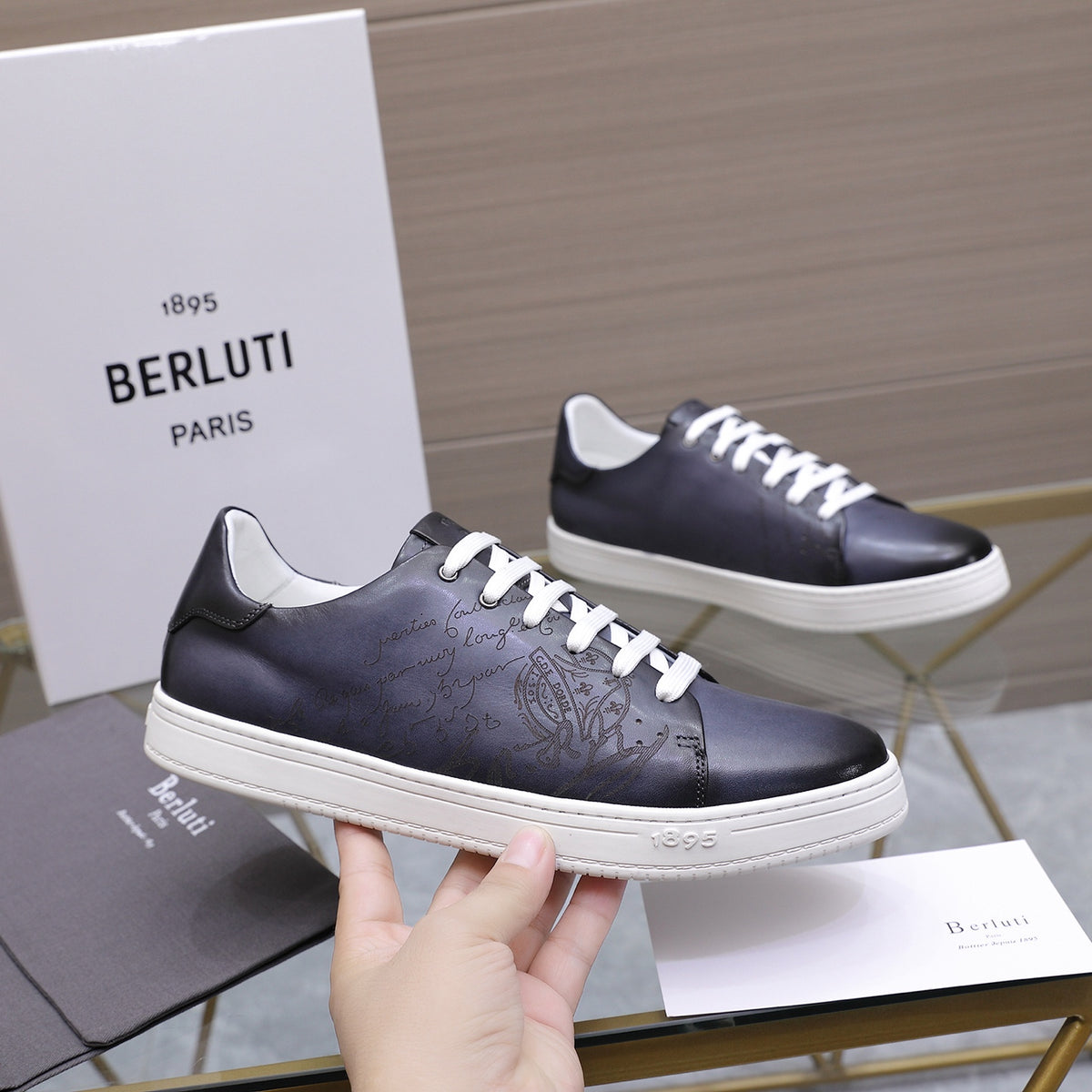 Berluti Men's Edge-Last Leather Casual Shoes