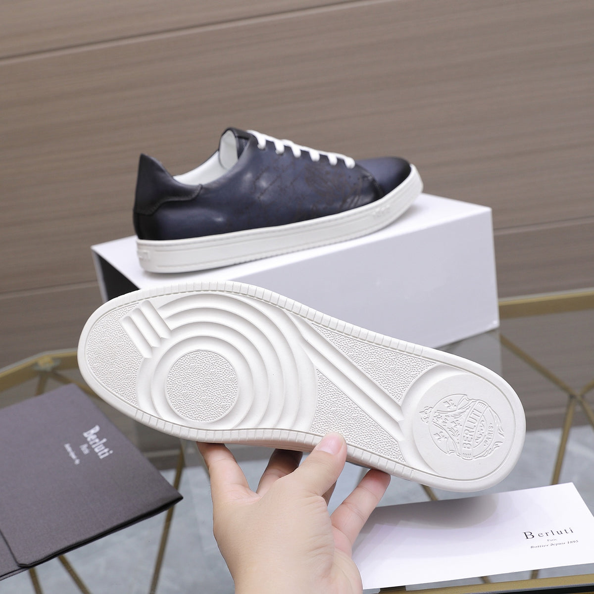 Berluti Men's Edge-Last Leather Casual Shoes