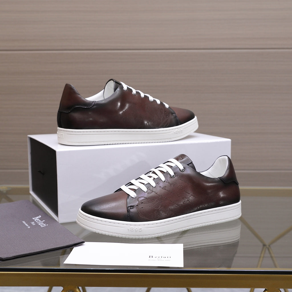 Berluti Men's Edge-Last Leather Casual Shoes