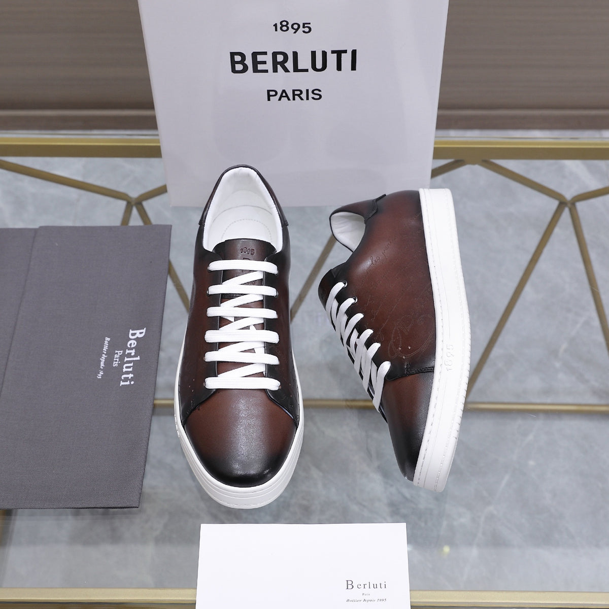 Berluti Men's Edge-Last Leather Casual Shoes