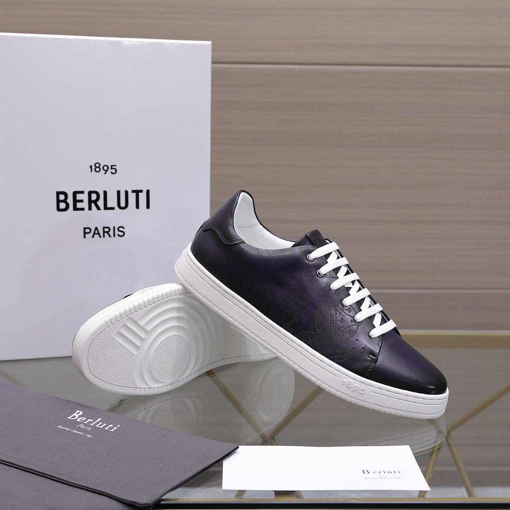 Berluti Men's Edge-Last Leather Casual Shoes