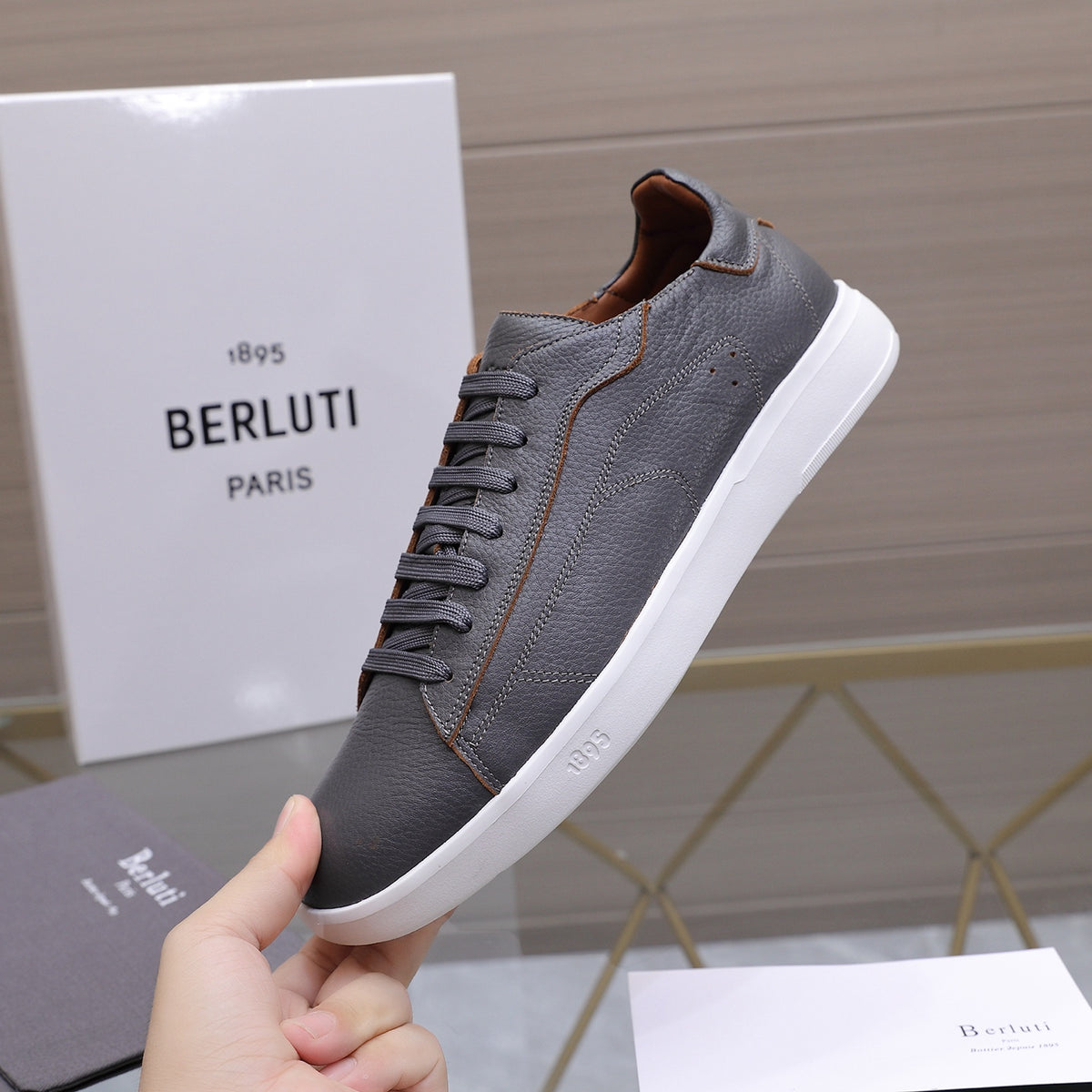 Berluti Men's Edge-Last Leather Casual Shoes