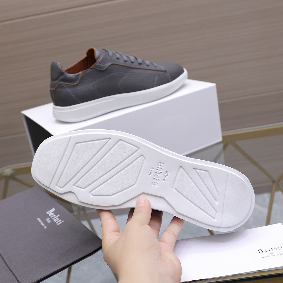 Berluti Men's Edge-Last Leather Casual Shoes