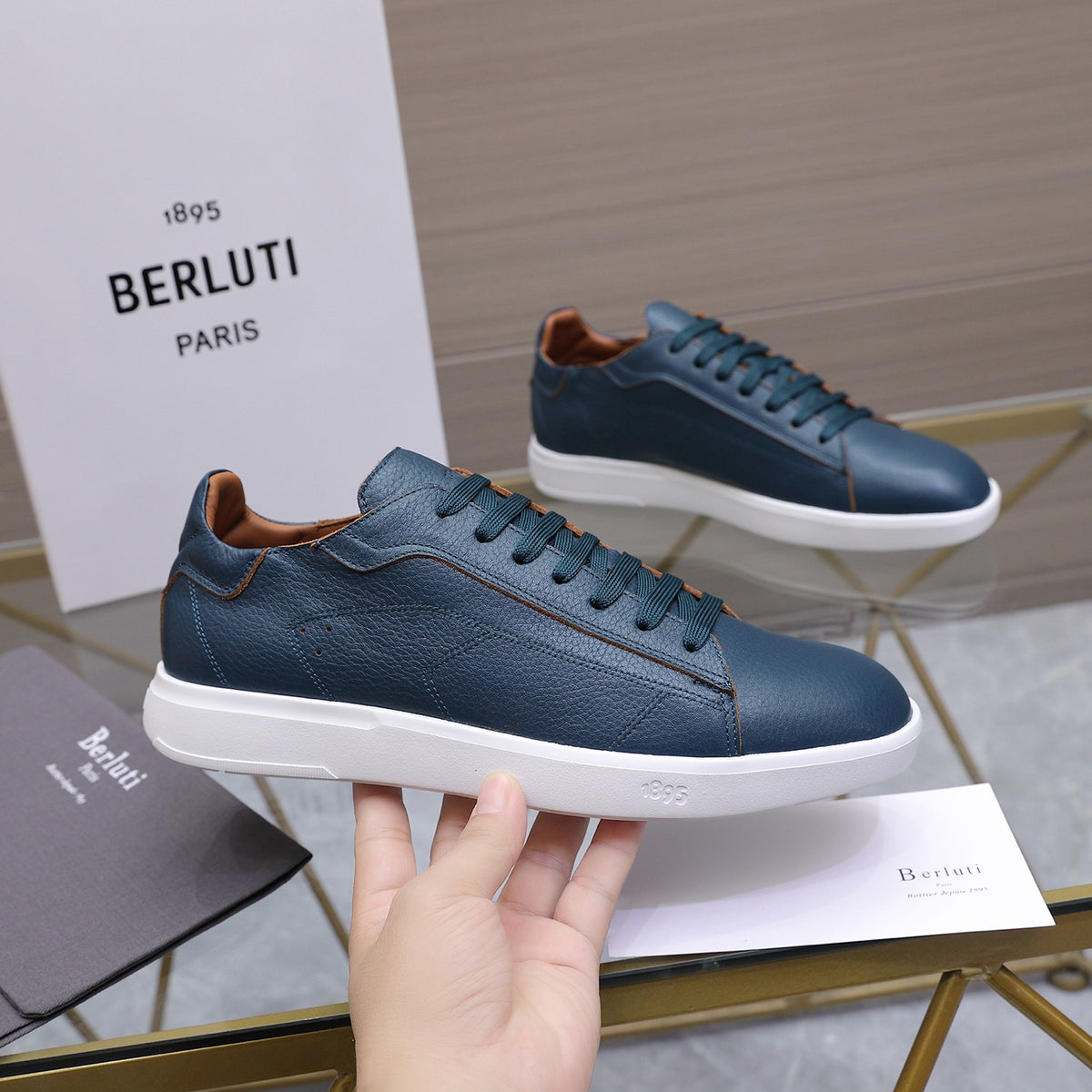 Berluti Men's Edge-Last Leather Casual Shoes