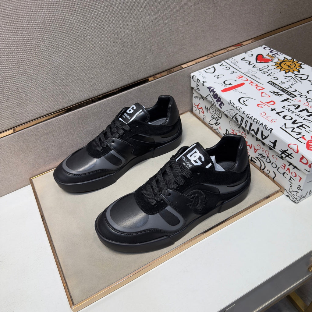 Dolce & Gabbana DG Couple's Multi-Material Casual Sneakers Multi-Color