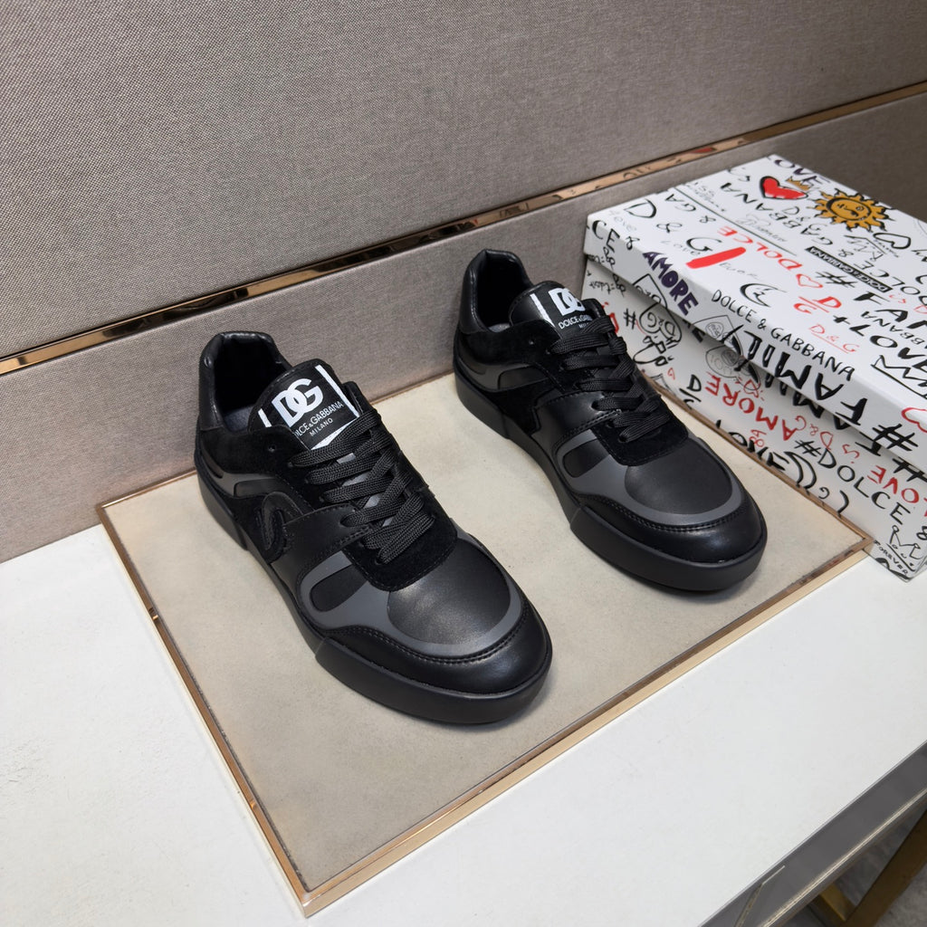 Dolce & Gabbana DG Couple's Multi-Material Casual Sneakers Multi-Color