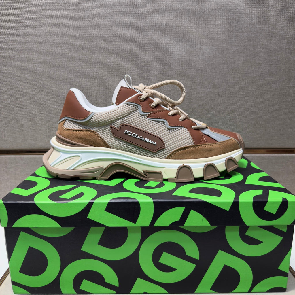 Dolce & Gabbana DG Couple's Multi-Material Casual Sneakers 6 Colors