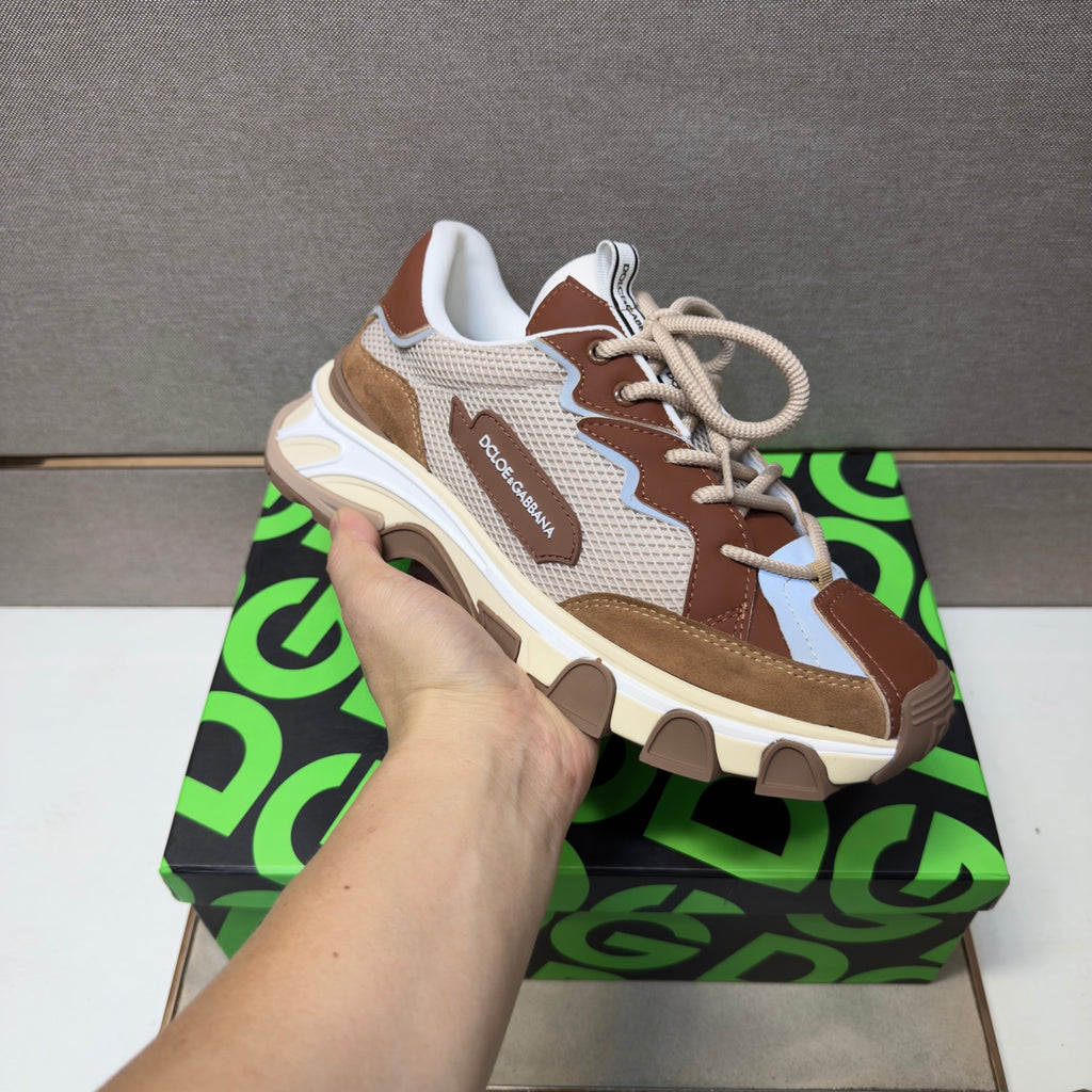 Dolce & Gabbana DG Couple's Multi-Material Casual Sneakers 6 Colors