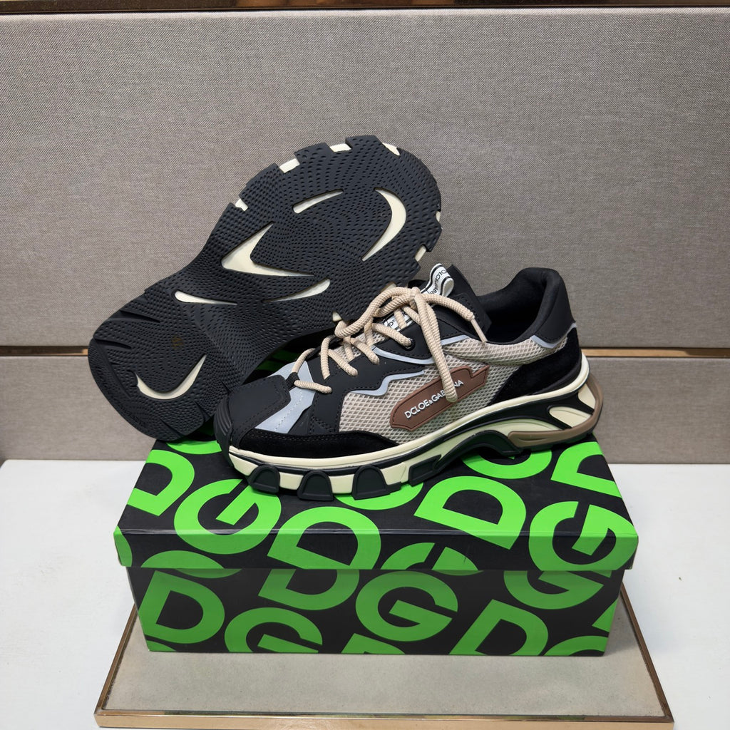 Dolce & Gabbana DG Couple's Multi-Material Casual Sneakers 6 Colors