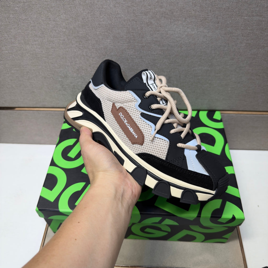 Dolce & Gabbana DG Couple's Multi-Material Casual Sneakers 6 Colors