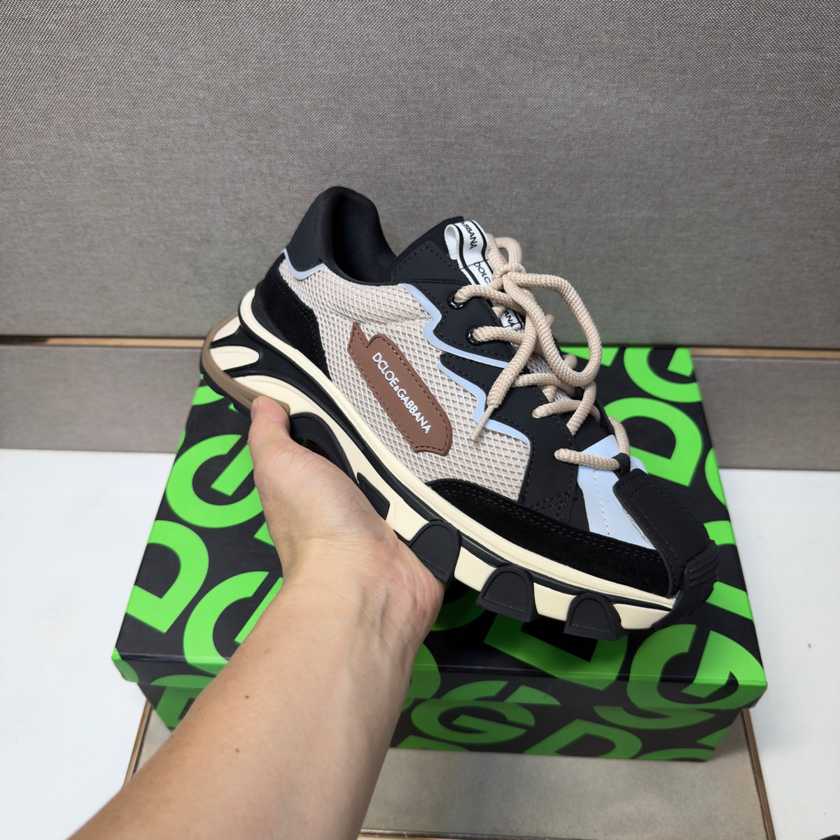 Dolce & Gabbana DG Couple's Multi-Material Casual Sneakers 6 Colors
