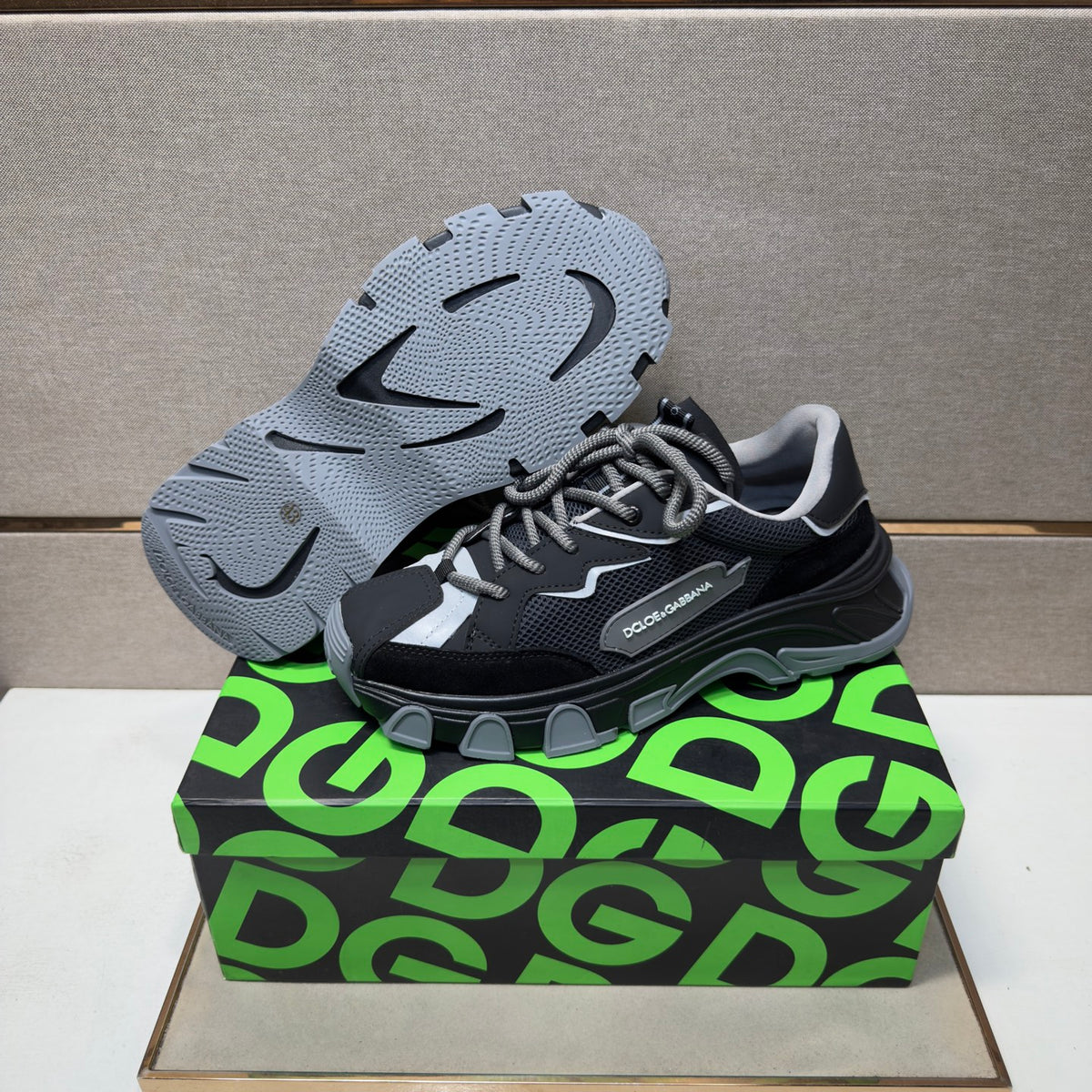 Dolce & Gabbana DG Couple's Multi-Material Casual Sneakers 6 Colors