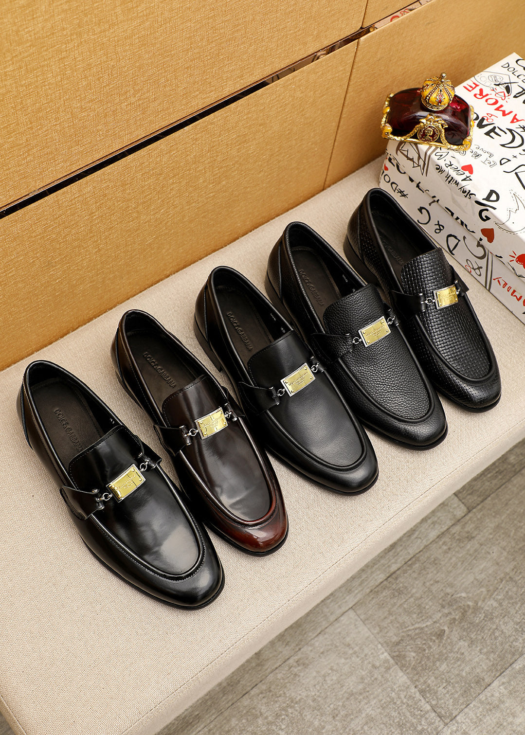 Dolce & Gabbana DG Men's Dress Shoes in Italian Patent Calfskin