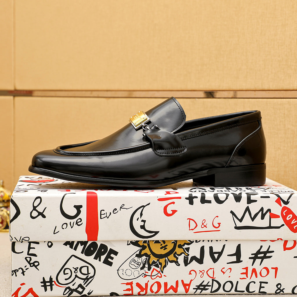Dolce & Gabbana DG Men's Dress Shoes in Italian Patent Calfskin