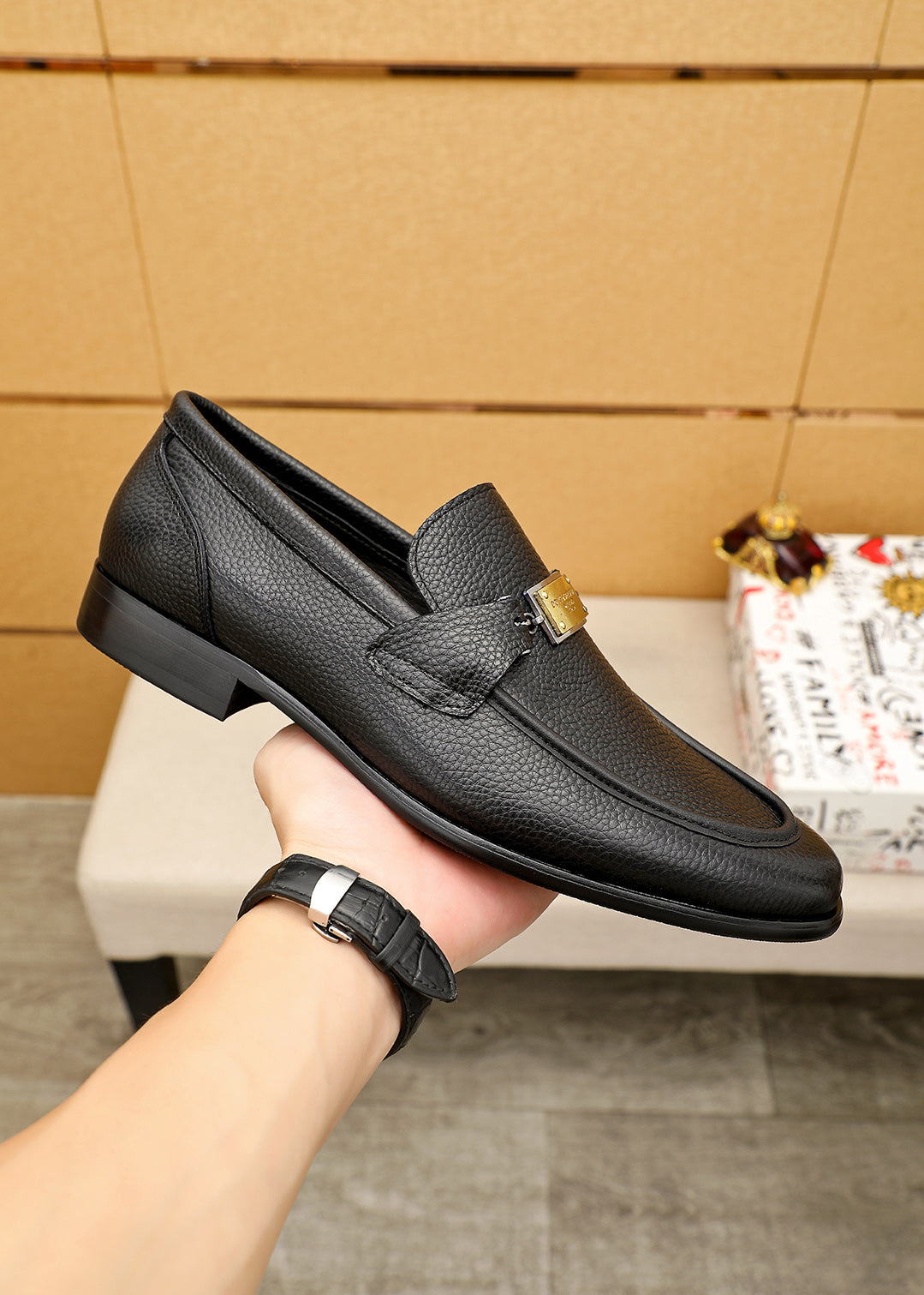 Dolce & Gabbana DG Men's Italian Calfskin Dress Shoes