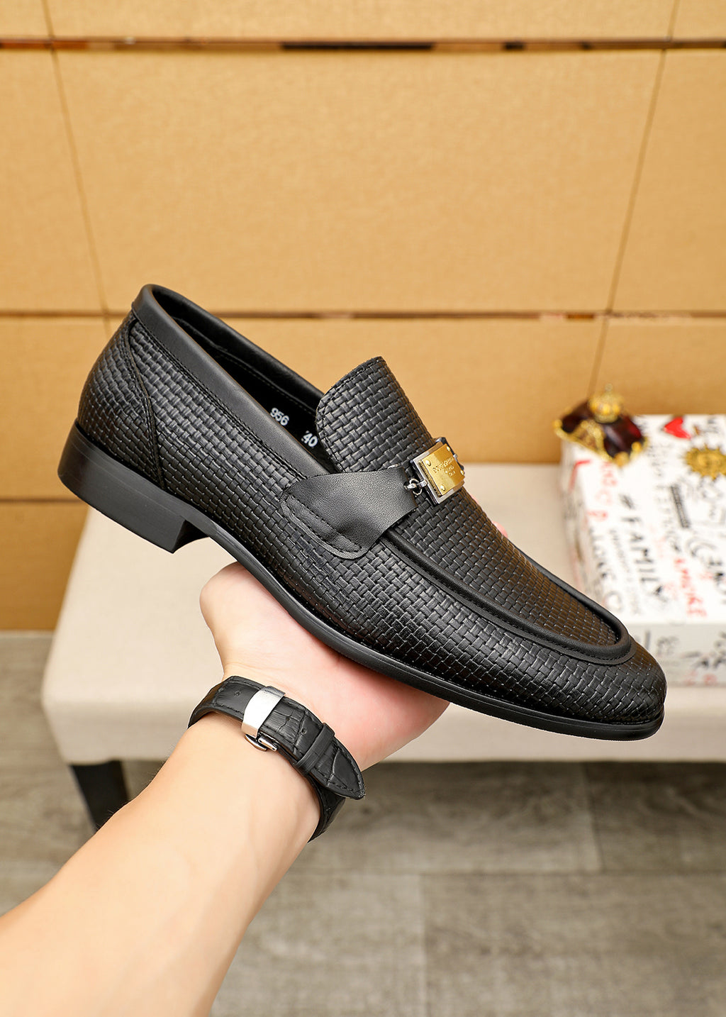 Dolce & Gabbana DG Men's Italian Calfskin Dress Shoes