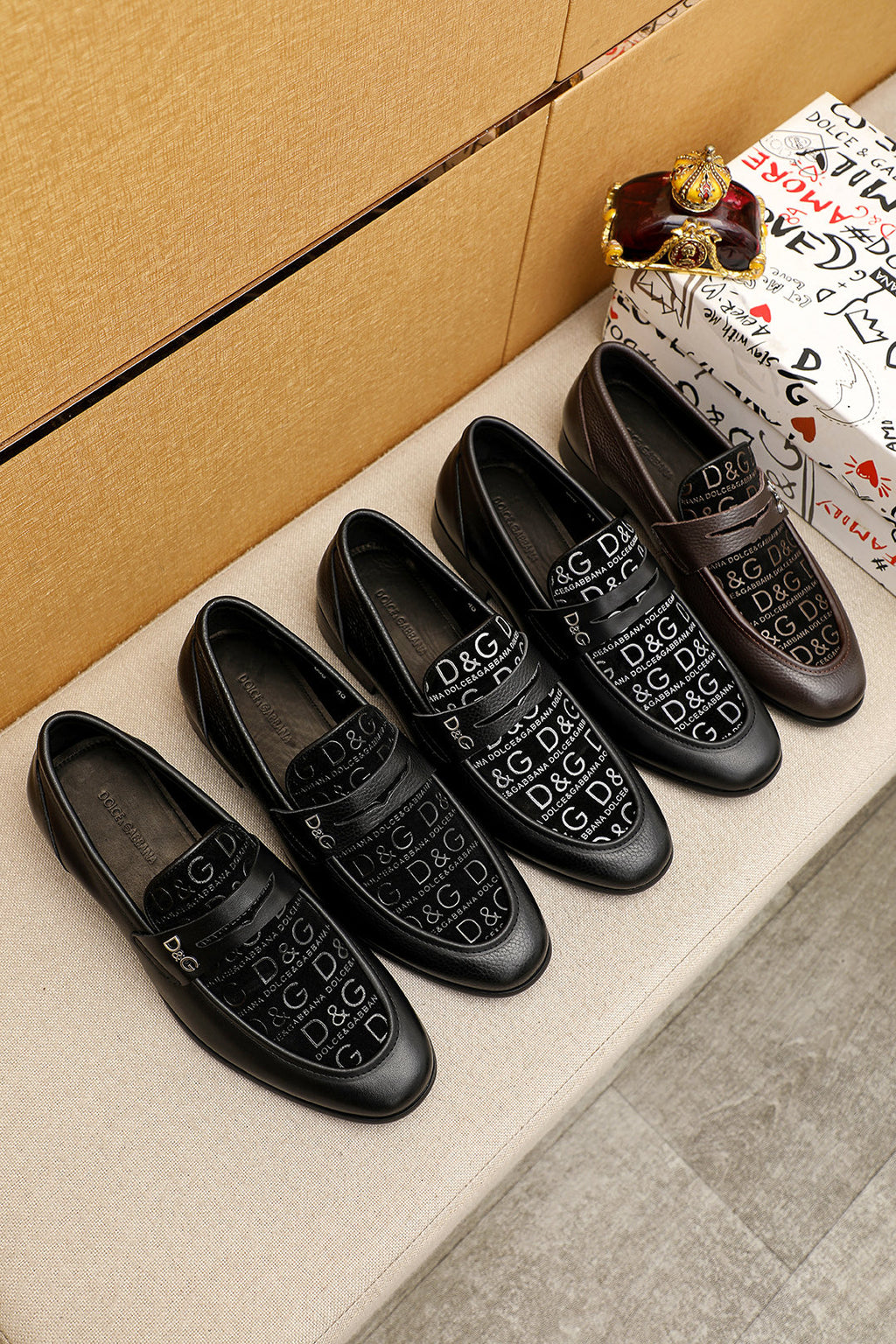 Dolce & Gabbana DG Men's Italian Calfskin Dress Shoes