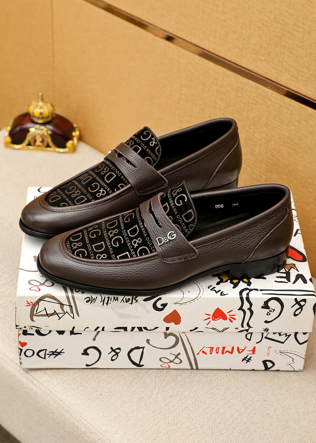 Dolce & Gabbana DG Men's Italian Calfskin Dress Shoes