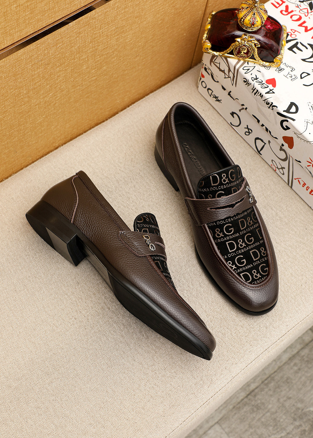 Dolce & Gabbana DG Men's Italian Calfskin Dress Shoes