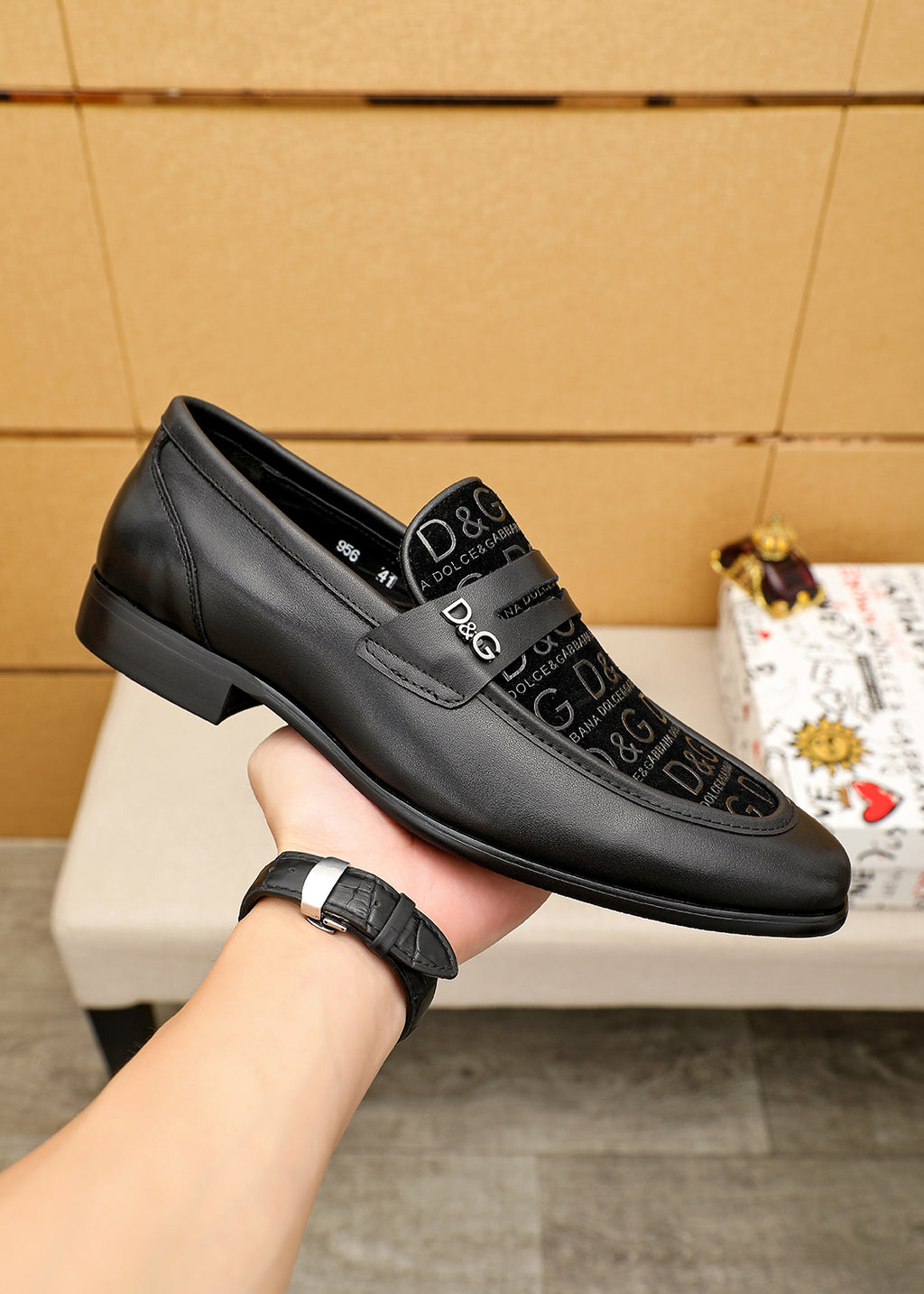 Dolce & Gabbana DG Men's Italian Calfskin Dress Shoes