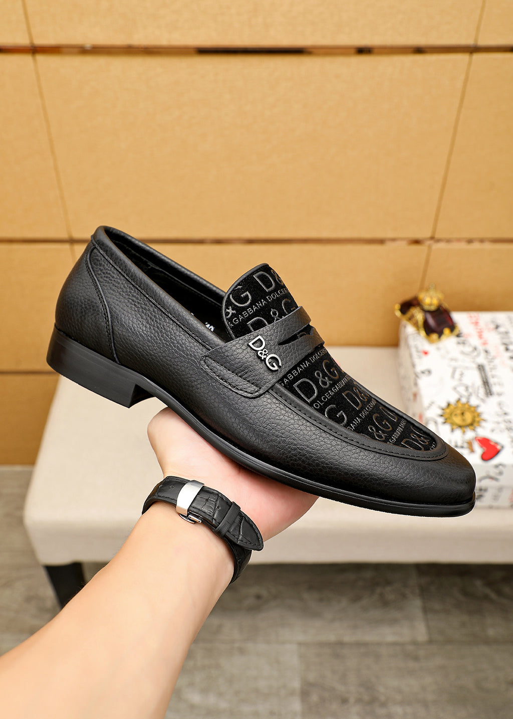 Dolce & Gabbana DG Men's Italian Calfskin Dress Shoes