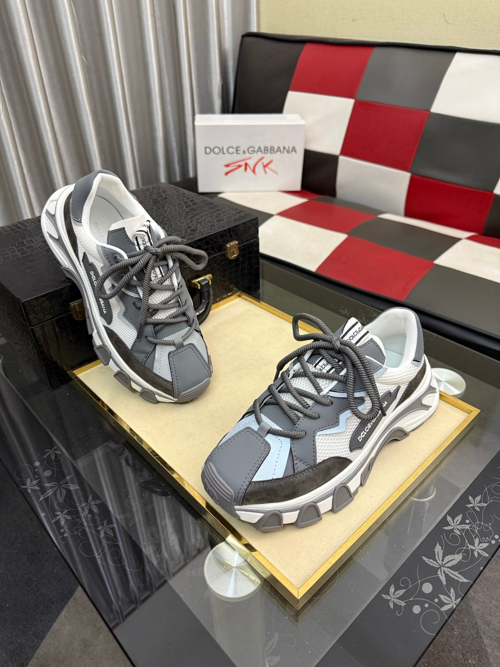 Dolce & Gabbana DG Silk Calfskin & Nubuck Casual Sneakers