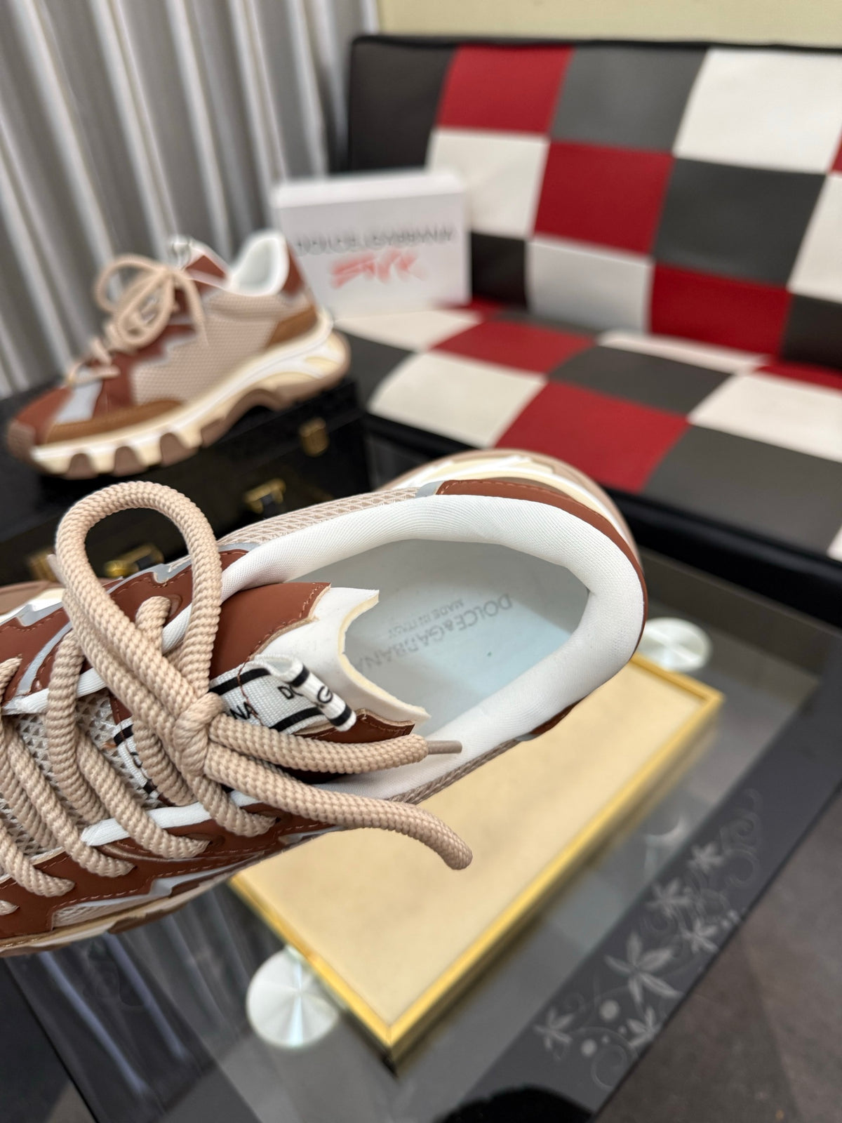 Dolce & Gabbana DG Silk Calfskin & Nubuck Casual Sneakers