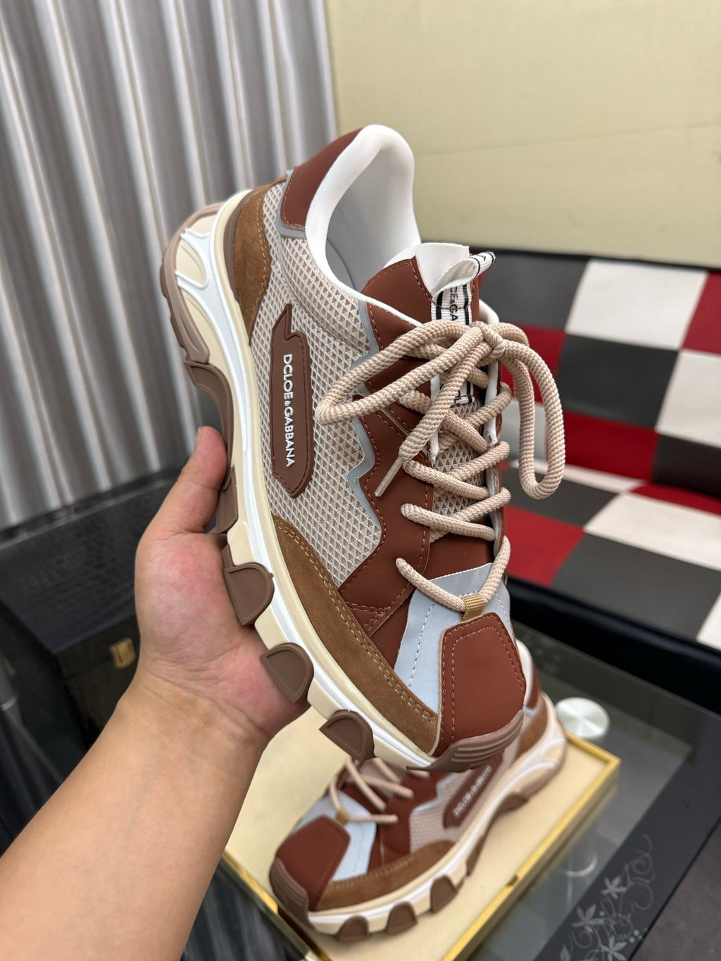 Dolce & Gabbana DG Silk Calfskin & Nubuck Casual Sneakers