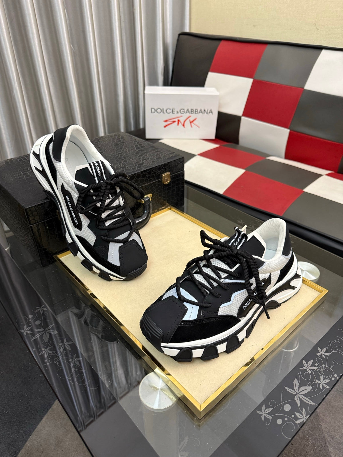 Dolce & Gabbana DG Silk Calfskin & Nubuck Casual Sneakers