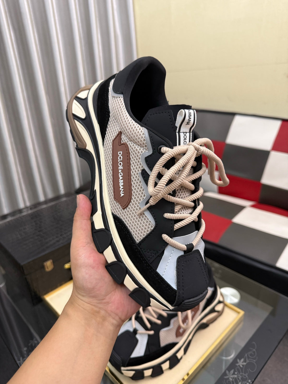 Dolce & Gabbana DG Silk Calfskin & Nubuck Casual Sneakers