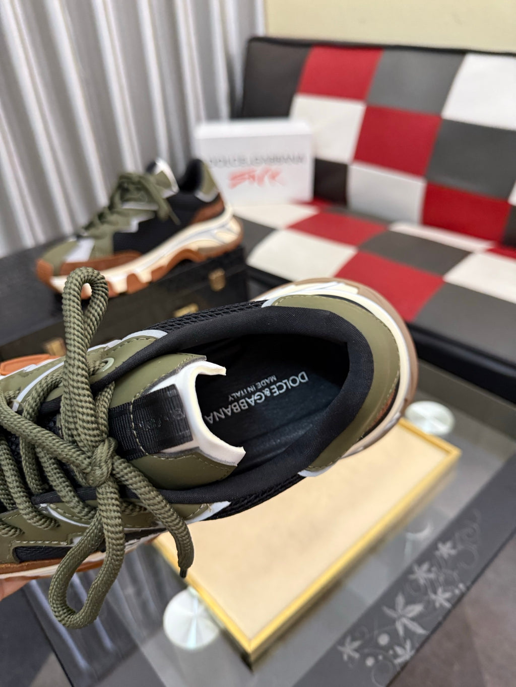 Dolce & Gabbana DG Silk Calfskin & Nubuck Casual Sneakers