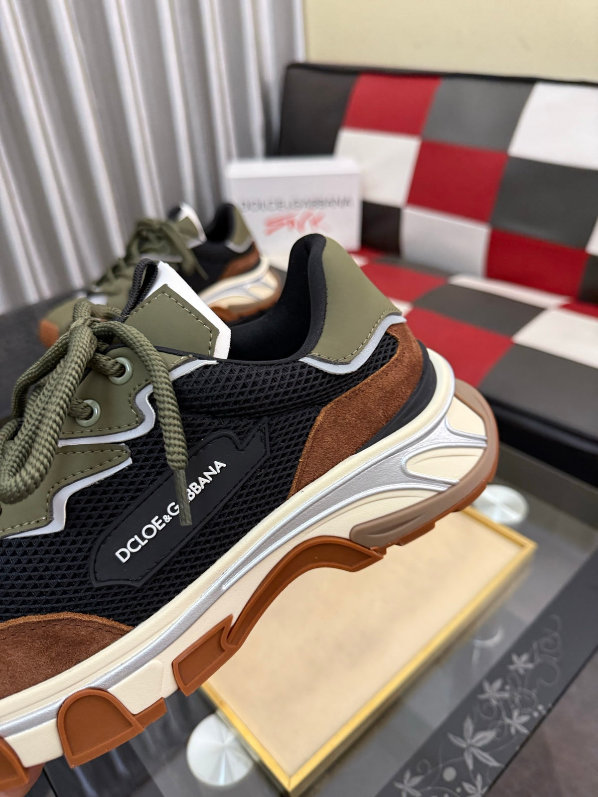Dolce & Gabbana DG Silk Calfskin & Nubuck Casual Sneakers