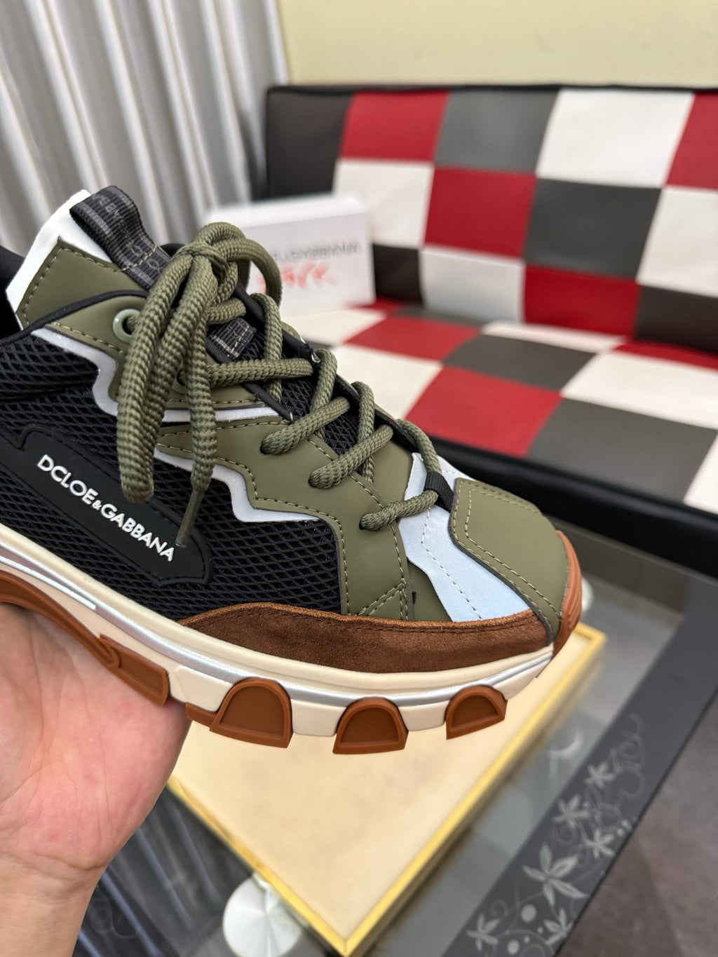 Dolce & Gabbana DG Silk Calfskin & Nubuck Casual Sneakers