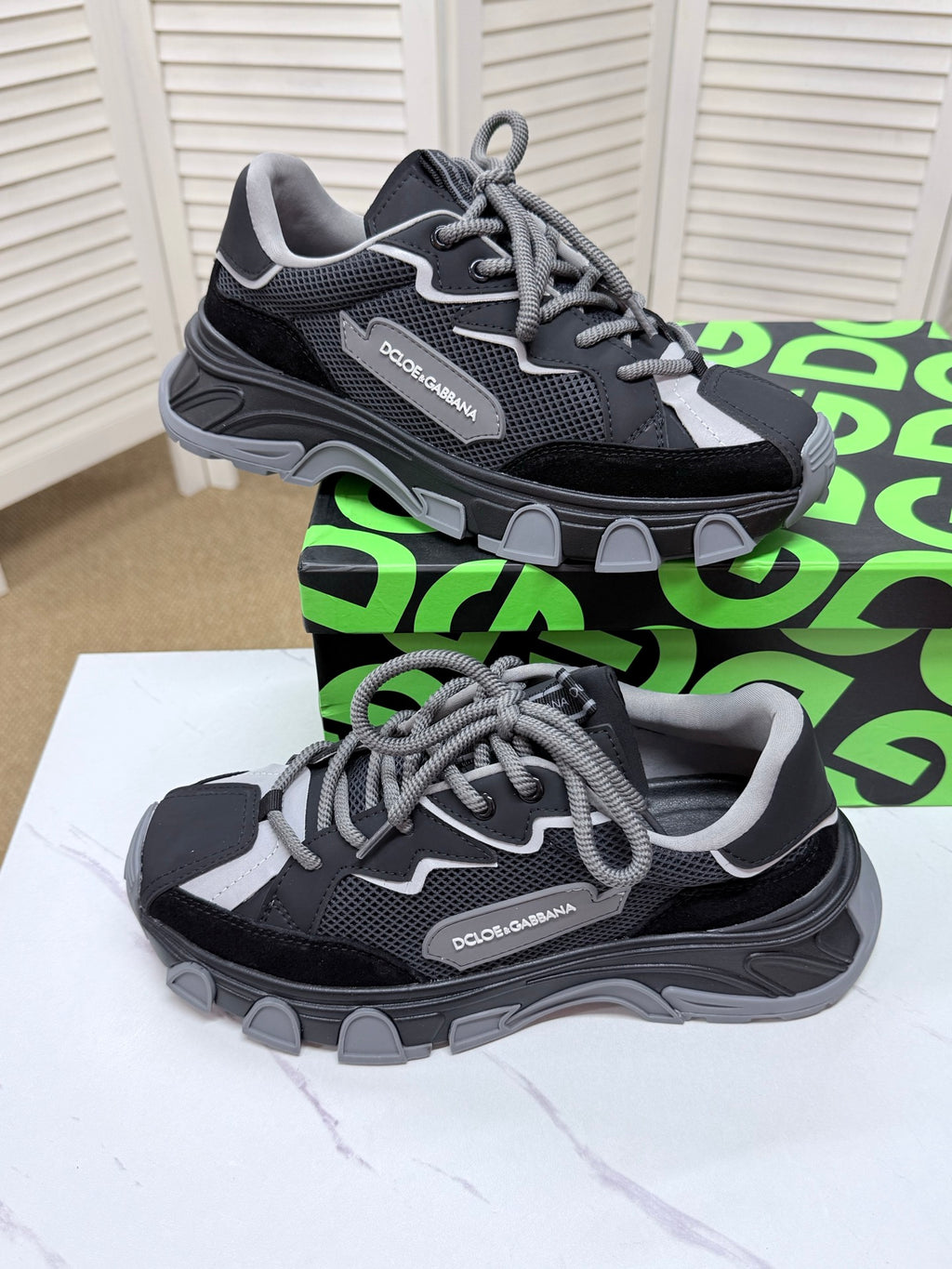 Dolce & Gabbana DG Silk Calfskin & Nubuck Casual Sneakers