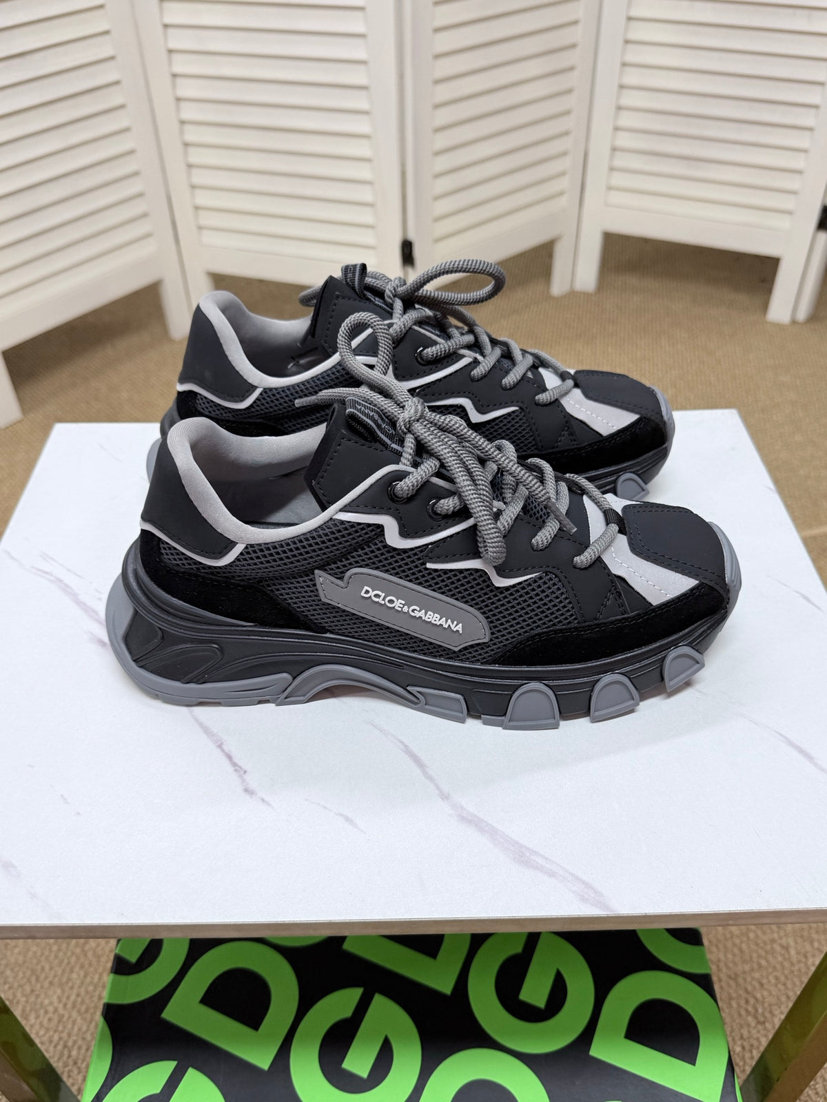 Dolce & Gabbana DG Silk Calfskin & Nubuck Casual Sneakers