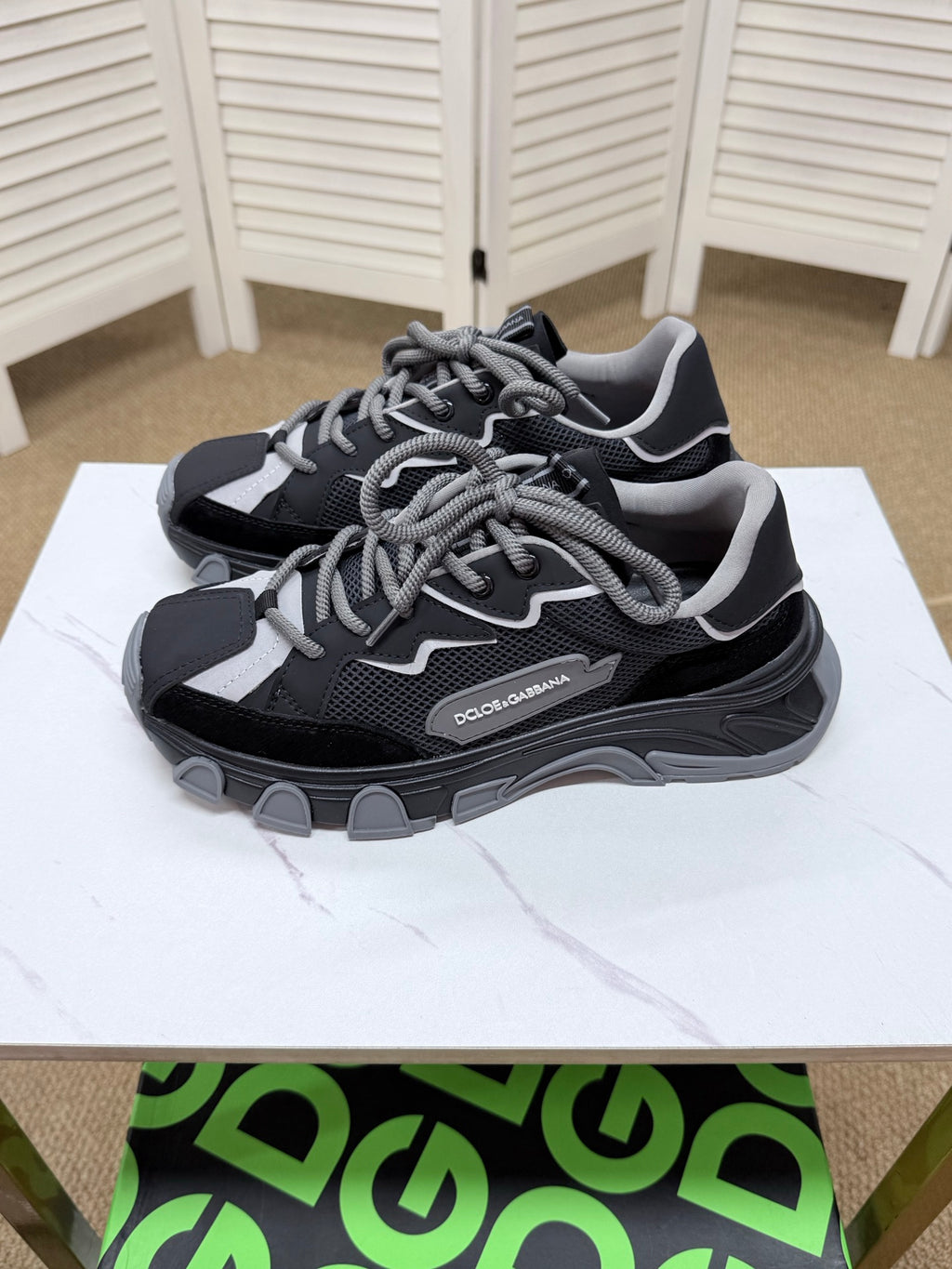 Dolce & Gabbana DG Silk Calfskin & Nubuck Casual Sneakers