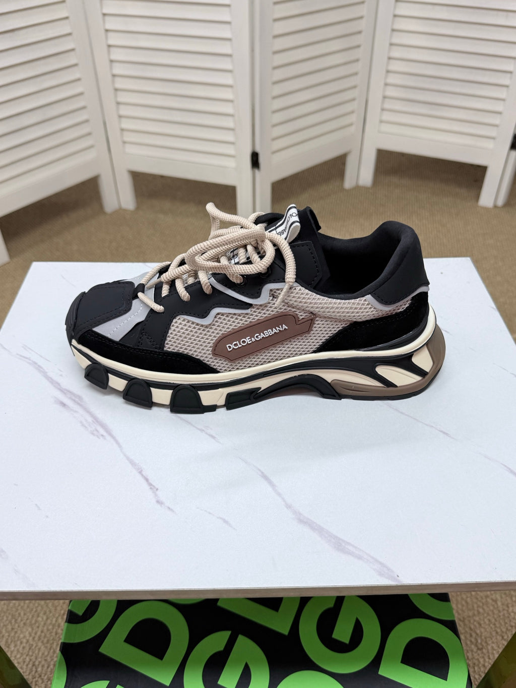 Dolce & Gabbana DG Silk Calfskin & Nubuck Casual Sneakers