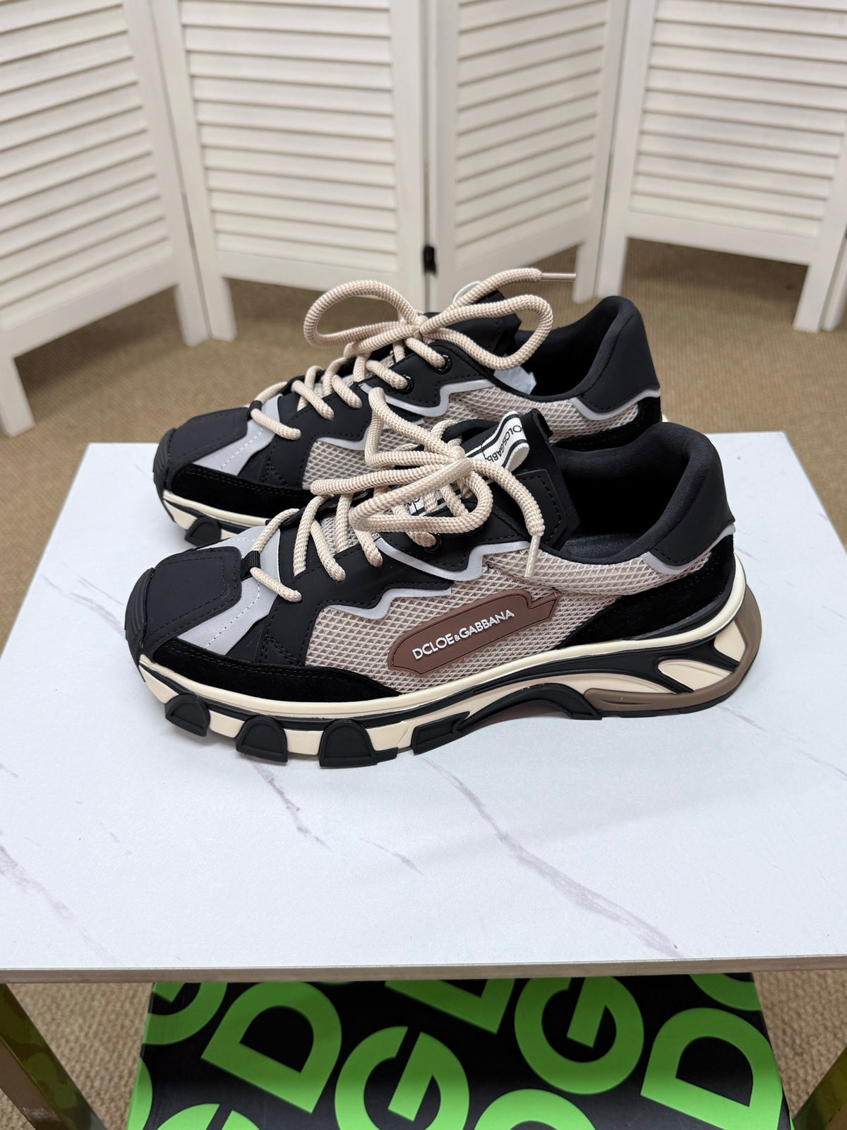 Dolce & Gabbana DG Silk Calfskin & Nubuck Casual Sneakers