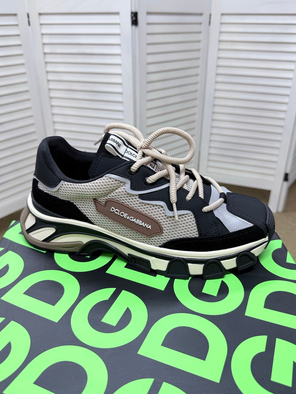 Dolce & Gabbana DG Silk Calfskin & Nubuck Casual Sneakers